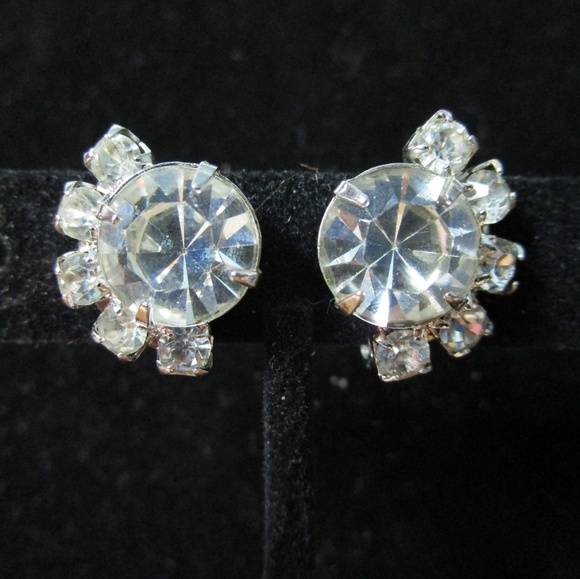 Vintage crystal earrings - Picture 1 of 3